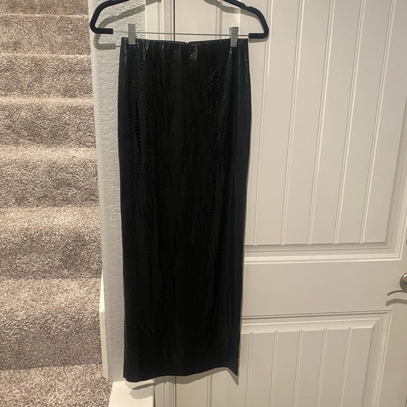 Kim Shui Black Croc-Embossed Jersey Midi Skirt - NWT - Picture 15 of 15